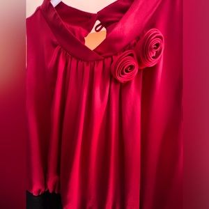 Allen B Schwartz Red and black business casual dress
